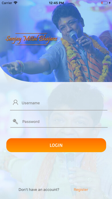 Emulate iPhone app Sanjay Mittal Bhajan using MyAndroid