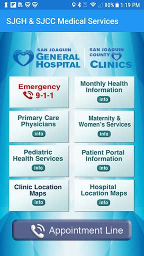 Run android online APK San Joaquin Hospital and Clinics (SJGH) from MyAndroid or emulate San Joaquin Hospital and Clinics (SJGH) using MyAndroid Run android online APK San Joaquin Hospital and Clinics (SJGH) from MyAndroid or emulate San Joaquin Hospital and Clinics (SJGH) using MyAndroid