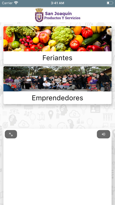 Emulate iPhone app San Joaquin ProductosServicios using MyAndroid