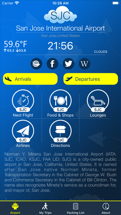 Emulate iPhone app San Jose Airport (SJC) + Radar using MyAndroid Emulate iPhone app San Jose Airport (SJC) + Radar using MyAndroid