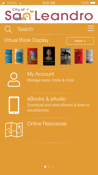 Emulate iPhone app San Leandro Public Library using MyAndroid Emulate iPhone app San Leandro Public Library using MyAndroid