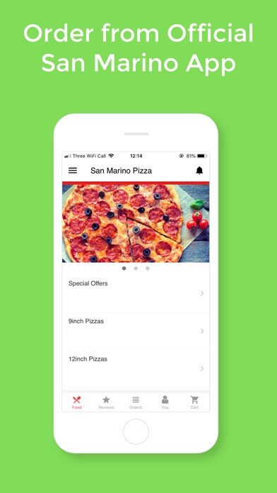 Emulate iPhone app San Marino Pizza using MyAndroid Emulate iPhone app San Marino Pizza using MyAndroid