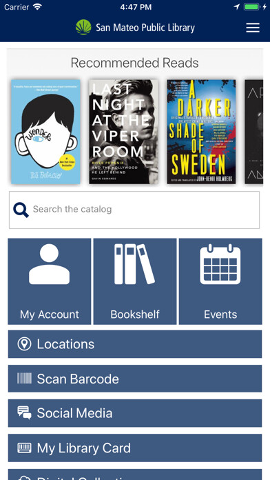 Emulate iPhone app San Mateo City Library using MyAndroid Emulate iPhone app San Mateo City Library using MyAndroid