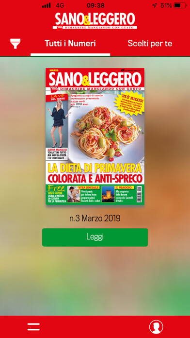 Emulate iPhone app Sano e Leggero Digital Edition using MyAndroid
