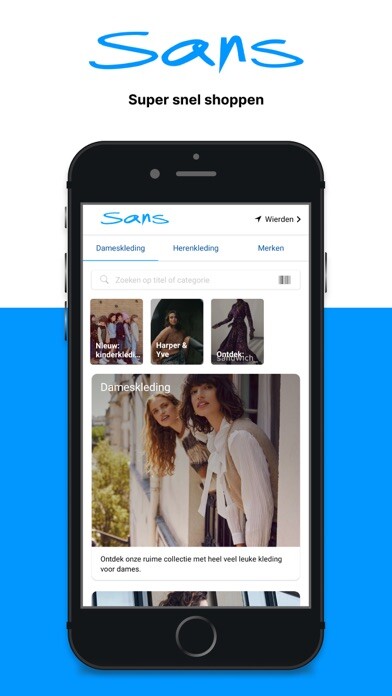 Emulate iPhone app Sans-online.nl Merkkleding using MyAndroid Emulate iPhone app Sans-online.nl Merkkleding using MyAndroid