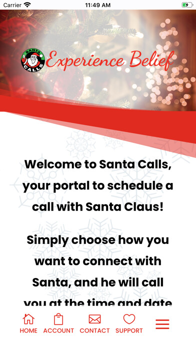 Emulate iPhone app Santa Calls App using MyAndroid