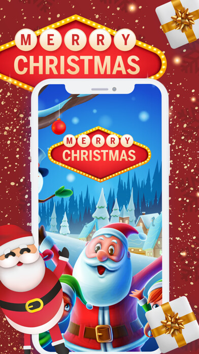 Emulate iPhone app Santa Claus  Awesome Sticker using MyAndroid