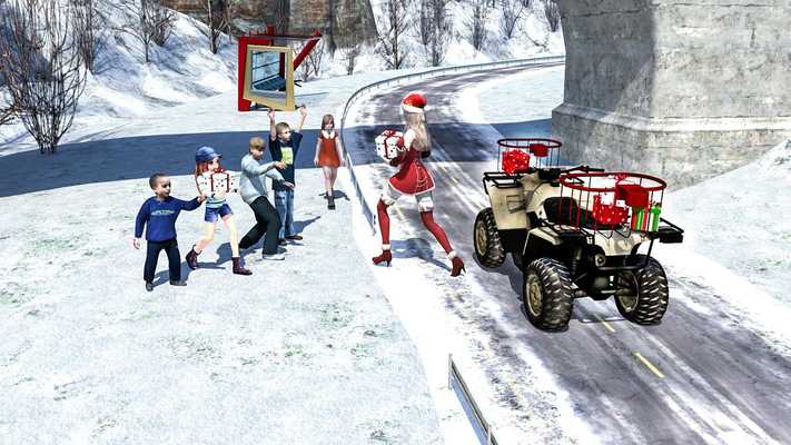 Emulate Android APK Santa Claus Gift Girl: Atv Quad Christmas Driver Emulate Android APK Santa Claus Gift Girl: Atv Quad Christmas Driver