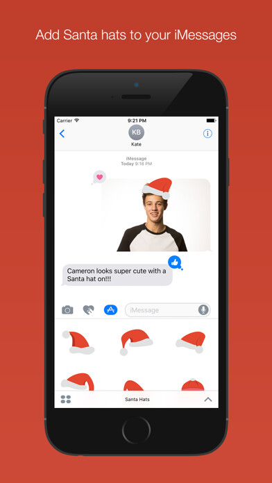 Emulate iPhone app Santa & Elf Hats for Messages using MyAndroid Emulate iPhone app Santa & Elf Hats for Messages using MyAndroid