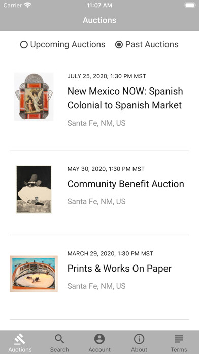 Emulate iPhone app Santa Fe Art Auction using MyAndroid Emulate iPhone app Santa Fe Art Auction using MyAndroid