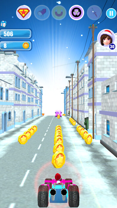 Emulate iPhone app Santa Girl Run Xmas & Advent using MyAndroid