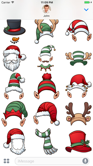 Emulate iPhone app Santa Hat - Stickers for iMessage using MyAndroid Emulate iPhone app Santa Hat - Stickers for iMessage using MyAndroid