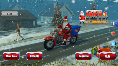 Emulate iPhone app Santa Moto Bike Rider using MyAndroid
