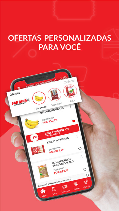 Emulate iPhone app Santana Supermercado using MyAndroid