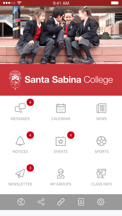 Emulate iPhone app Santa Sabina College using MyAndroid