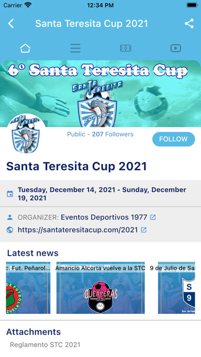 Emulate iPhone app Santa Teresita Cup using MyAndroid Emulate iPhone app Santa Teresita Cup using MyAndroid