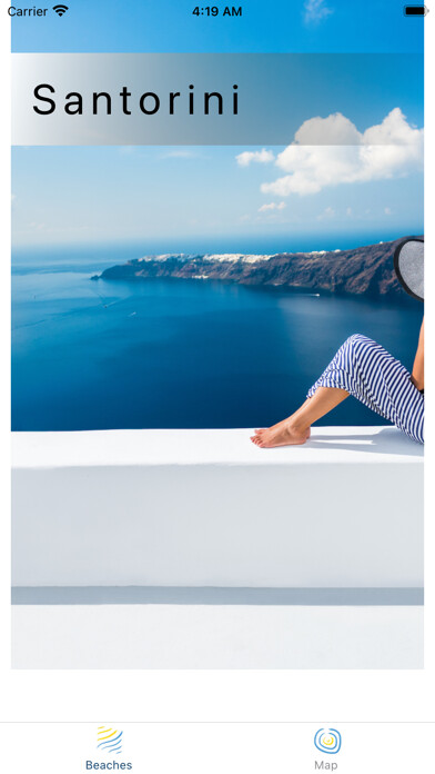 Emulate iPhone app Santorini Beaches using MyAndroid