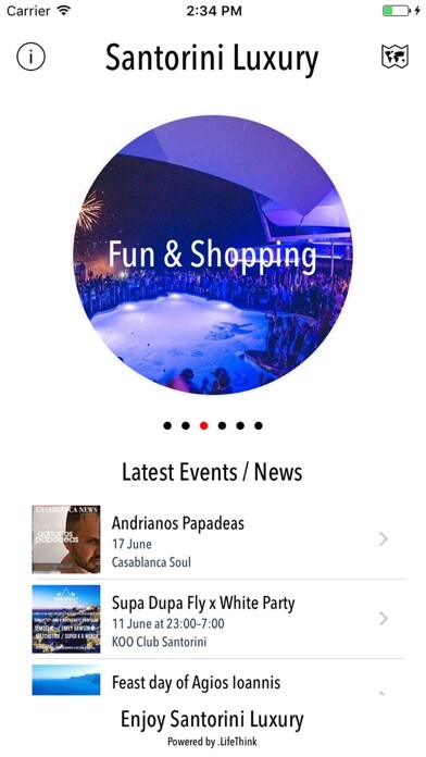 Emulate iPhone app Santorini Luxury Travel Guide using MyAndroid Emulate iPhone app Santorini Luxury Travel Guide using MyAndroid