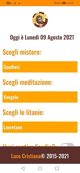 Run android online APK Santo Rosario Online con 25 meditazioni e audio from MyAndroid or emulate Santo Rosario Online con 25 meditazioni e audio using MyAndroid