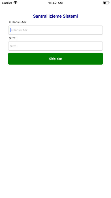 Emulate iPhone app Santral İzleme Sistemi using MyAndroid