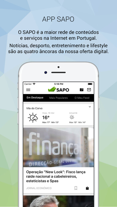 Emulate iPhone app SAPO using MyAndroid