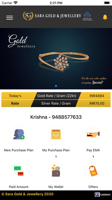 Emulate iPhone app Sara Gold and Jewellery using MyAndroid Emulate iPhone app Sara Gold and Jewellery using MyAndroid