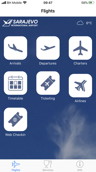 Emulate iPhone app Sarajevo International Airport using MyAndroid Emulate iPhone app Sarajevo International Airport using MyAndroid