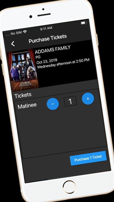 Emulate iPhone app Sarasota Film Society using MyAndroid