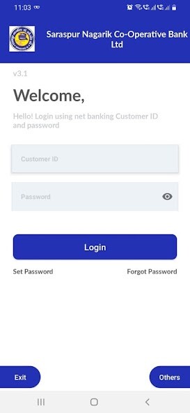 Run android online APK SARASPUR BANK MOBILE BANKING from MyAndroid or emulate SARASPUR BANK MOBILE BANKING using MyAndroid