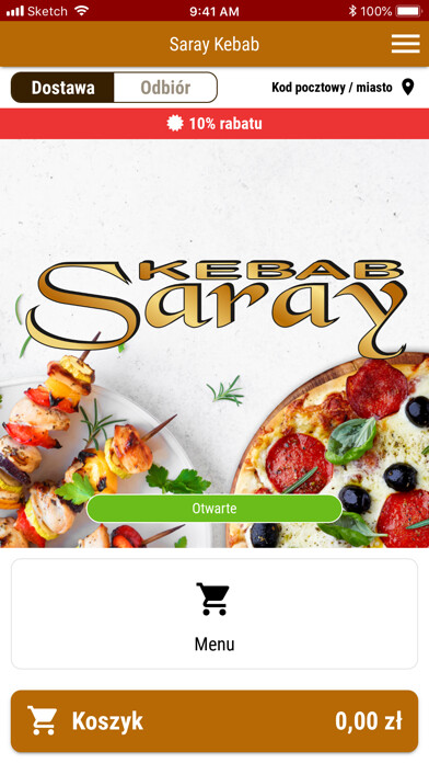 Emulate iPhone app Saray Kebab using MyAndroid