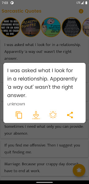 Run android online APK Sarcastic Quotes and Sayings from MyAndroid or emulate Sarcastic Quotes and Sayings using MyAndroid