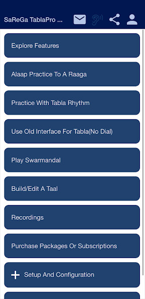 Run android online APK Sa Re Ga Tabla Pro (Tabla App) from MyAndroid or emulate Sa Re Ga Tabla Pro (Tabla App) using MyAndroid
