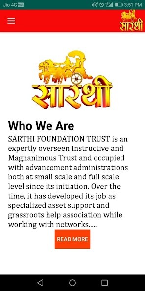 Run android online APK Sarthi Foundation from MyAndroid or emulate Sarthi Foundation using MyAndroid