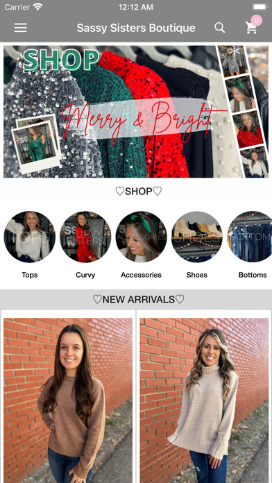 Emulate iPhone app Sassy Sisters Boutique using MyAndroid