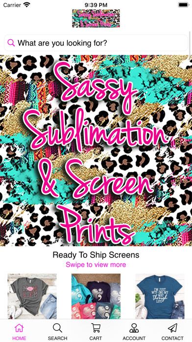 Emulate iPhone app Sassy Sublimation using MyAndroid