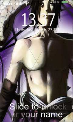 Emulate Android APK Sasuke uchiha lock screen NEW