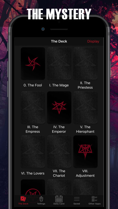 Emulate iPhone app Satanic Tarot for the damned using MyAndroid
