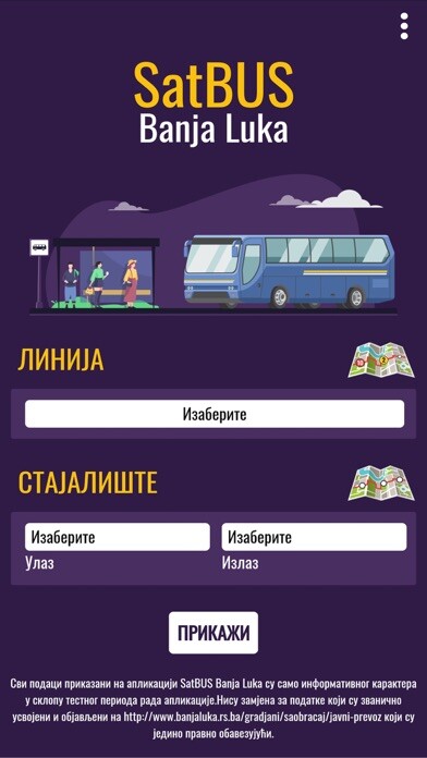 Emulate iPhone app SatBUS Banja Luka using MyAndroid