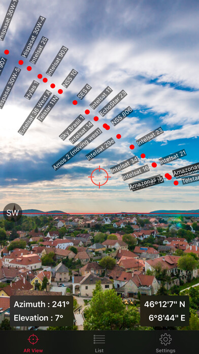 Emulate iPhone app Satellite Pointer - Dish Setup using MyAndroid
