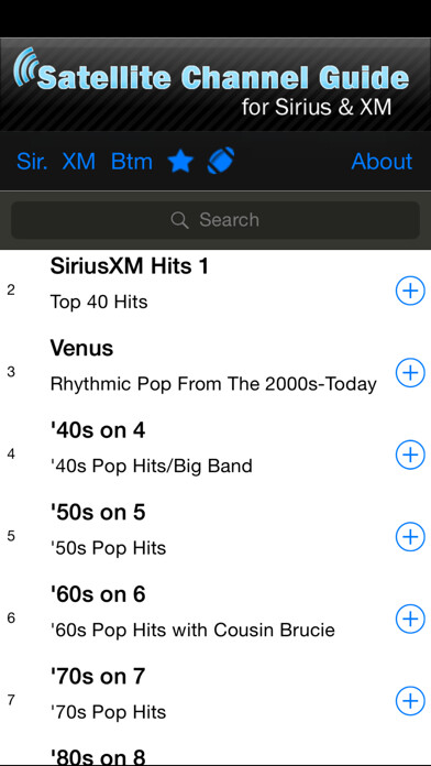 Emulate iPhone app Satellite Radio Channel Guide for Sirius XM using MyAndroid Emulate iPhone app Satellite Radio Channel Guide for Sirius XM using MyAndroid