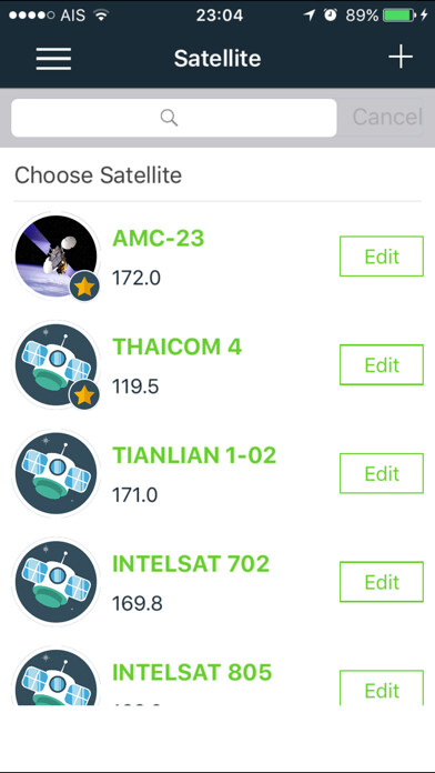 Emulate iPhone app sat pointer :  dish aligner + satellite finder using MyAndroid