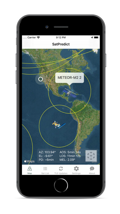 Emulate iPhone app SatPredict using MyAndroid
