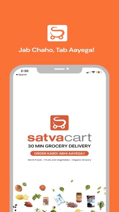 Emulate iPhone app Satvacart - Grocery Delivery using MyAndroid Emulate iPhone app Satvacart - Grocery Delivery using MyAndroid