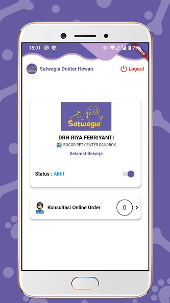 Run android online APK Satwagia Partner drh from MyAndroid or emulate Satwagia Partner drh using MyAndroid