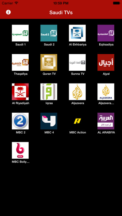 Emulate iPhone app Saudi Arabia TVs using MyAndroid