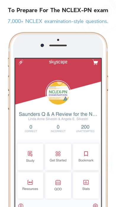Emulate iPhone app Saunders QA NCLEX PN Exam Prep using MyAndroid