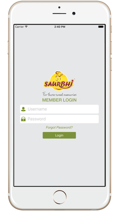 Emulate iPhone app Saurbhi Indian Food & Grocery using MyAndroid