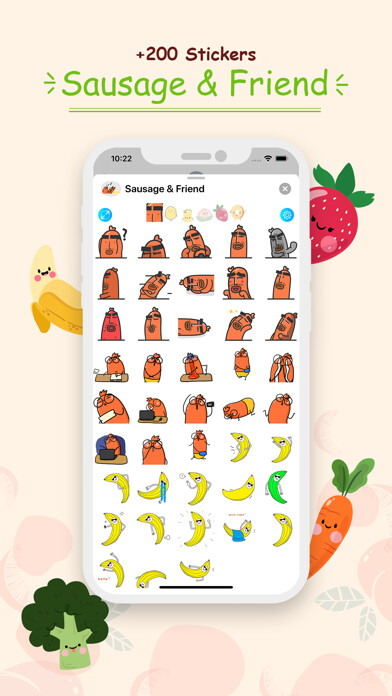 Emulate iPhone app Sausage and Friend Stickers using MyAndroid Emulate iPhone app Sausage and Friend Stickers using MyAndroid