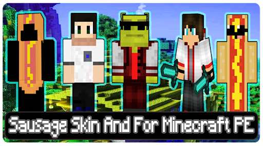 Run android online APK Sausage Skin for Minecraft PE from MyAndroid or emulate Sausage Skin for Minecraft PE using MyAndroid
