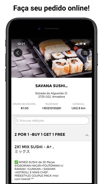 Emulate iPhone app SAVANA SUSHI using MyAndroid